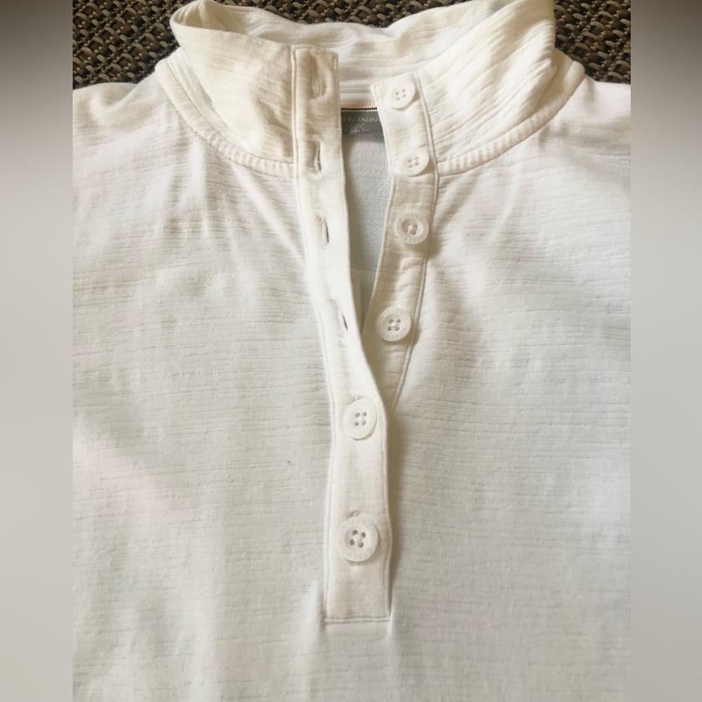 🤍TALBOTS UPF 50+ Slub-Terry Pullover Top - Picture 3 of 11